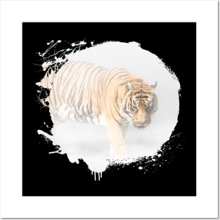 Tiger Animal Wildlife Jungle Nature Adventure Hunt Mist Posters and Art